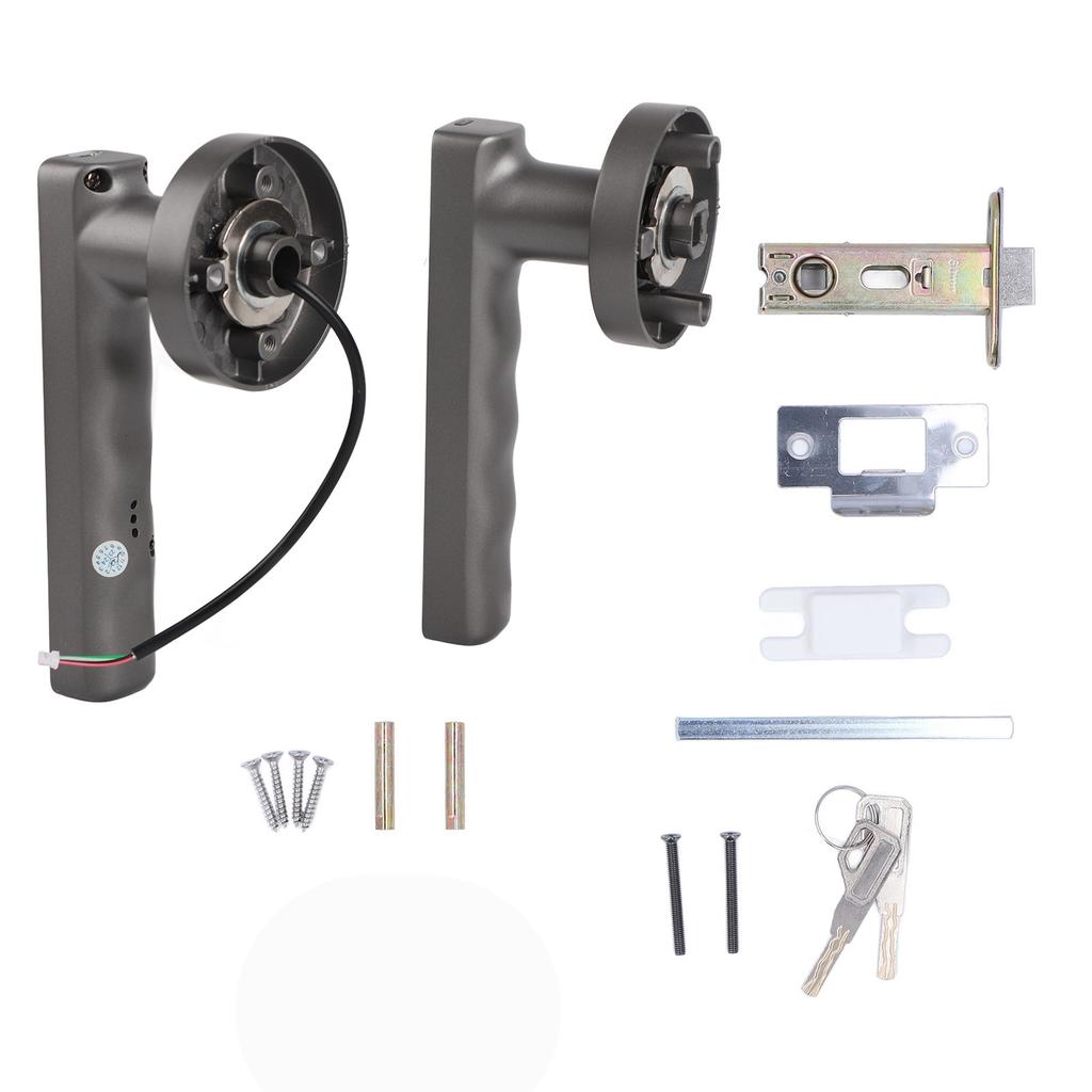 Smart Door Handle Fingerprint with 2 Key Fast Recognition Static Free Electronic Door Lock for Home