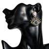 Acrylic Rhinestone Eye Statement Earrings Women Vintage Chic Fashion Stud In Multiple Colors