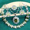 Diamond-studded Olive-colored Mrs Zircon Jewelry Set Stylish High End Low-end Luxury Jewelry Set