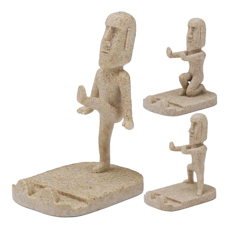 Подставка для телефона в виде скульптуры острова Пасхи, новинка, подставка для телефона, подходит для домашнего офиса, стола, праздничного украшения автомобиля