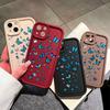 Soft Silicone Square Ladder Printing Pattern Phone Casing Full Cover Camera Shockproof Protection Rubber Case for Samsung