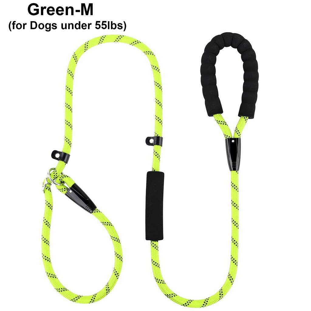 Поводок из веревки и ниток, прочный, не скользящий, с мягкой подкладкой для дорожного движения, поводок для собак с двумя ручками