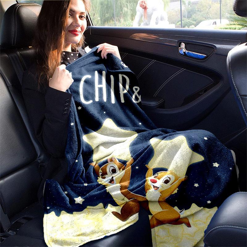 1 шт., Плед Disney Чип и Дейл Звезды для Дома, Мягкое Покрывало для Дивана, Кровати, Автомобиля, Путешествий, Кемпинга, Офиса, Сна, Идея для Подарка