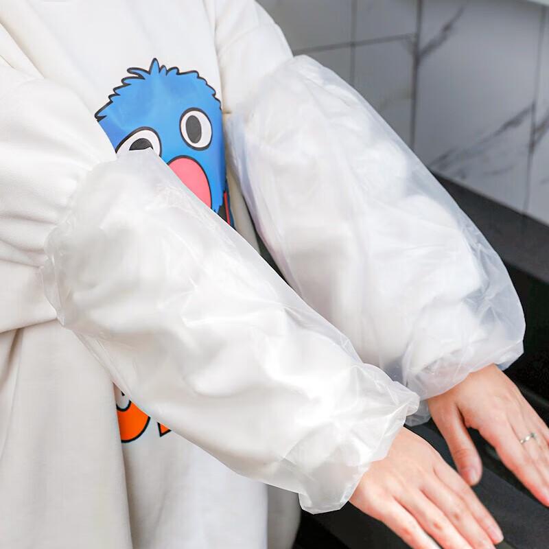 Disposable Transparent Waterproof Oversleeves, 50 Count