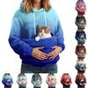 Women's Fashionable Casual Fleece Lined Long Sleeve Pocket Hooded Printed Sweatshirt