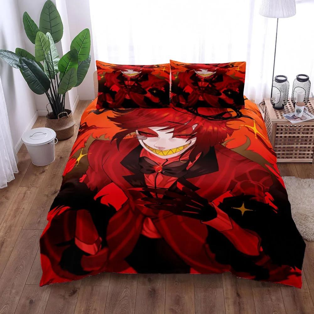 Alastor Red Duvet Cover Collection King Queen Double Full Twin Single Size With Bed Linen Collection