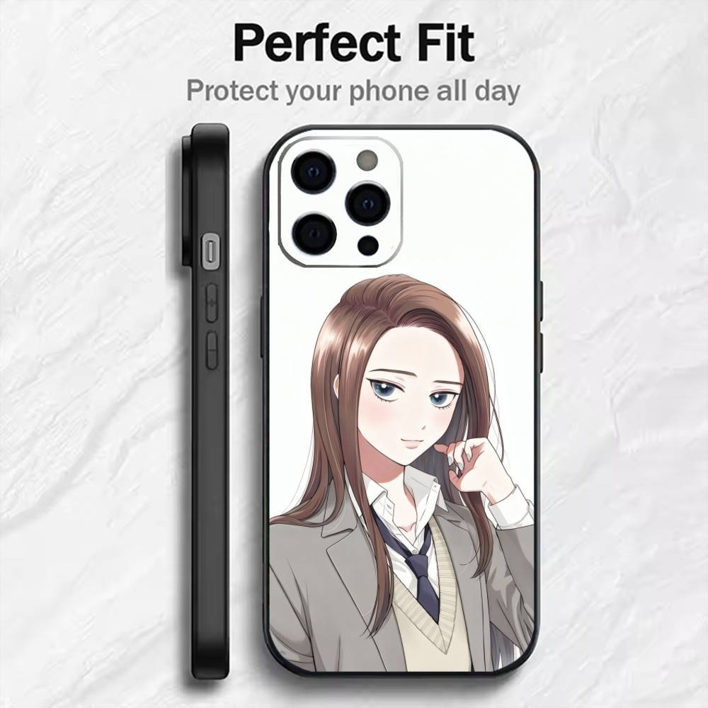 Anime O-Otaku ni Y-Yasashii Gal Wa Inai Phone Case For iPhone17,16,15,14,13,12 Plus,Max Soft Silicone Black Cover