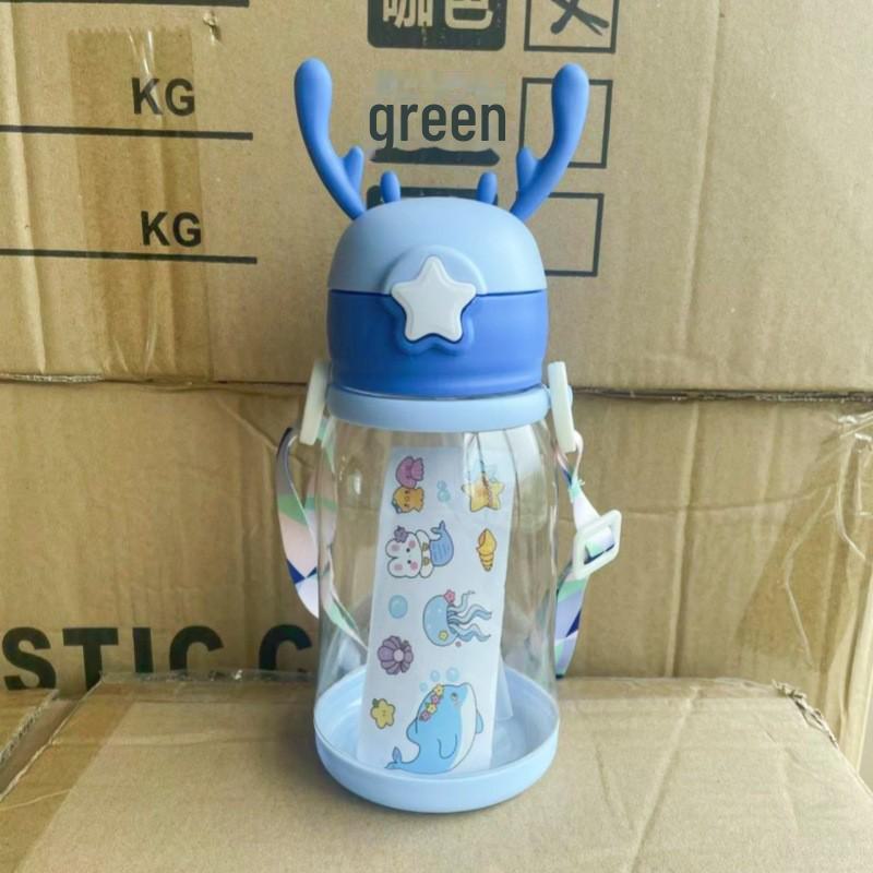 Детская кружка с трубочкой Charming Panda Double Drink – Большая емкость, милый мультяшный дизайн