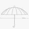 16 Bone Small Umbrella Long Straight Rod Umbrellas Handle Long PVC Waterproof High Density Durable Sturdy Solid Color Umbrella