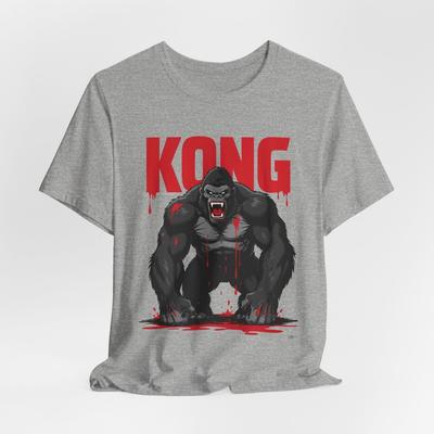 Графическая футболка Kong - Прочный дизайн с гориллой, унисекс футболка для смелого уличного стиля