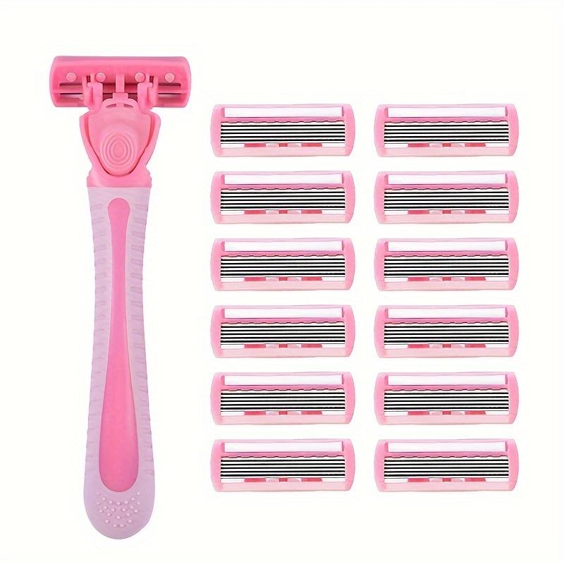 Высококачественное лезвие для мужской безопасной бритвы с 6-слойными лезвиями из нержавеющей стали для бритья, ручная бритвенная головка