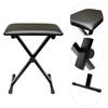 AKOZLIN Складной стул для фортепиано в форме буквы X, скамейка для клавиатуры с 3 уровнями регулировки высоты, стул для фортепиано, стул для клавиатуры, скамейка для клавиатуры, черный, ширина 40 x