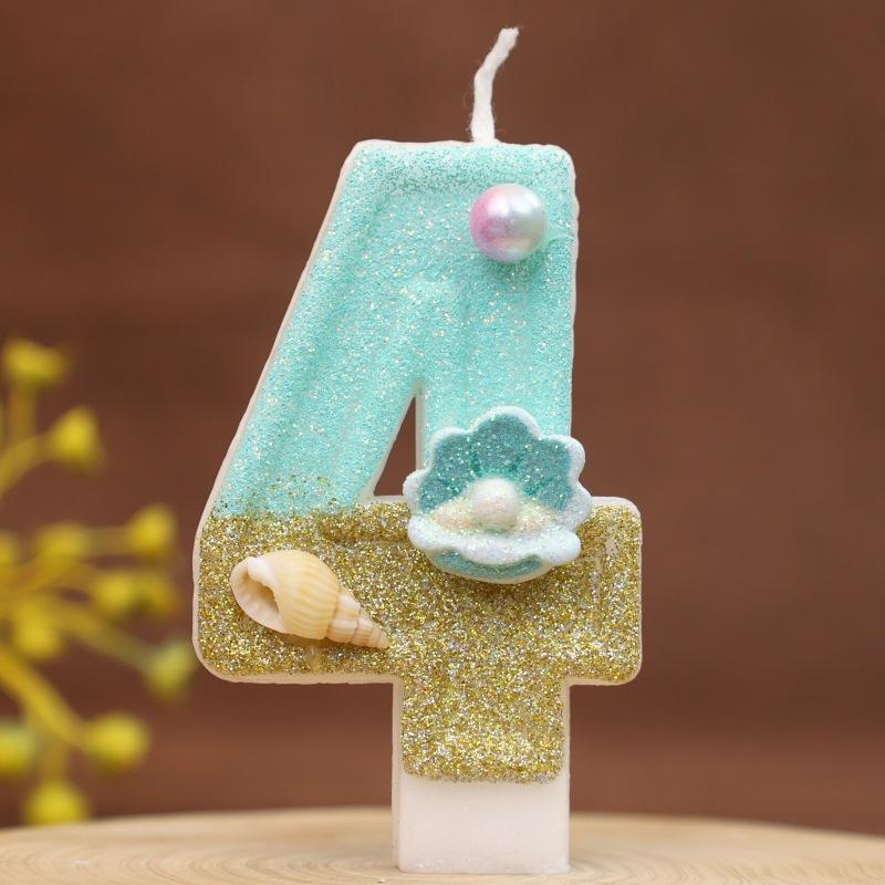 Numbers Birthday Candles Beach Ocean Birthday Cake Party Decoration Candles 1st Birthday