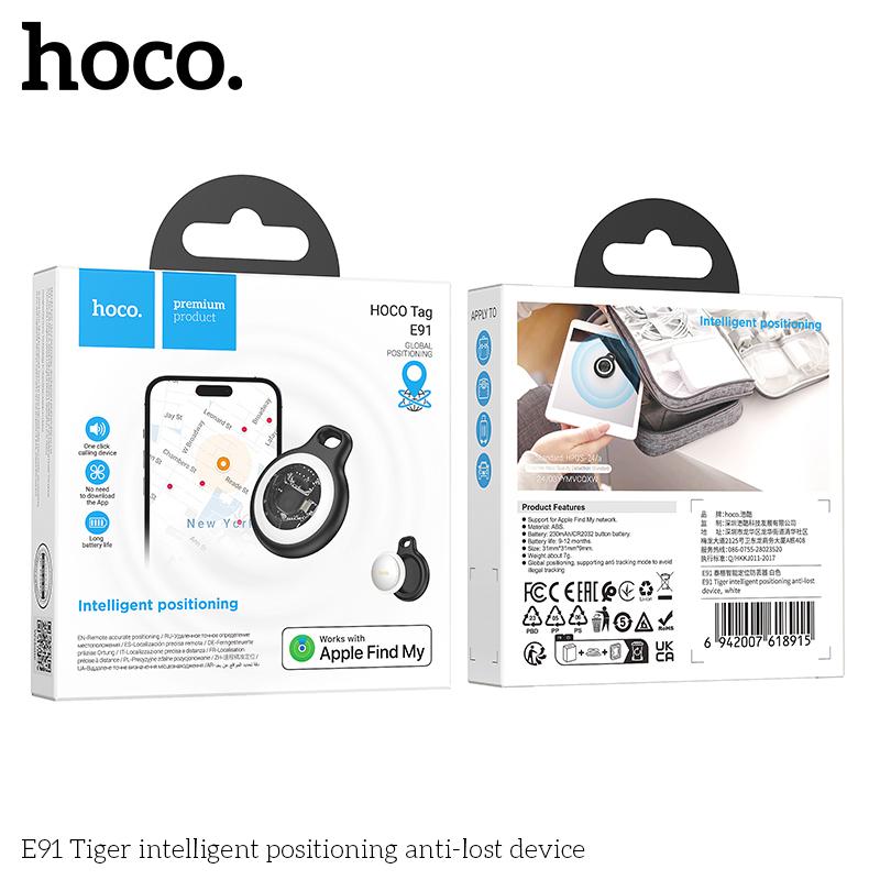 HOCO E91 Умный GPS-трекер Airtag для животных, противоутерянное устройство с чехлом для iPhone, брелок Find My, детские трекеры, искатель, локатор