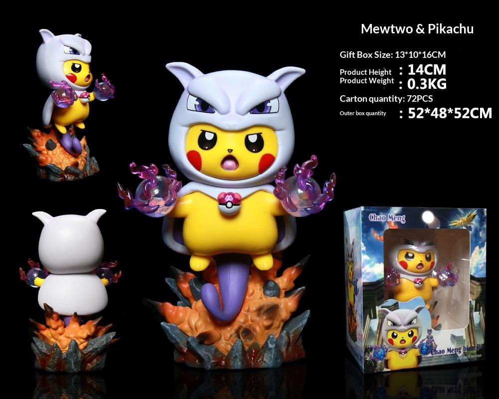 Pokemon Pikachu Cosplay Tyranitar Figure 13CM Resin Collectible Model Desktop Decoration For Anime Fans Pokemon Collectors