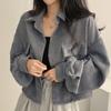 Простая вельветовая рубашка с двумя карманами, женская осенне-зимняя модная короткая куртка, блузка