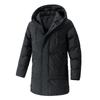 Men's Winter Long Hooded Warm Jacket Loose Plus Size Windproof Jacket Lining Padded Warm Jacket