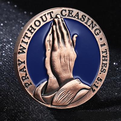1/3/5 шт. Монета-вызов молитвы Господней, непрестанно молитесь, памятная монета, металлическая христианская религиозная карманная