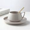 Керамическая простая кофейная чашка, изумрудная кружка, маленькая изысканная чашка быстрого приготовления и блюдце, набор для послеобеденного чая