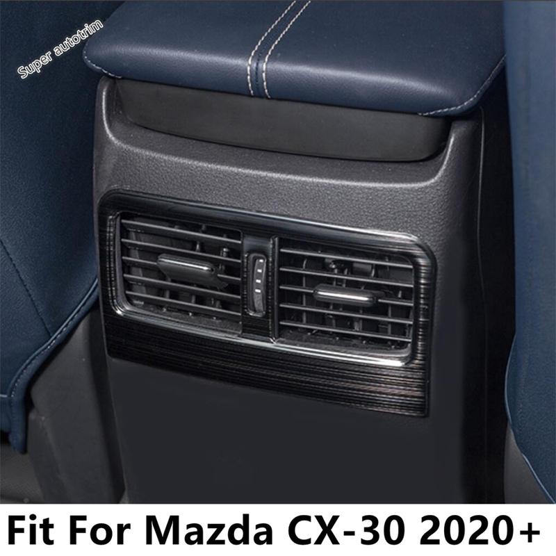 Rear Armrest Box Air Conditioning AC Vent Outlet Frame Decoration Sequ Cover Trim Fit For Mazda CX-30 - 2025 Accessories