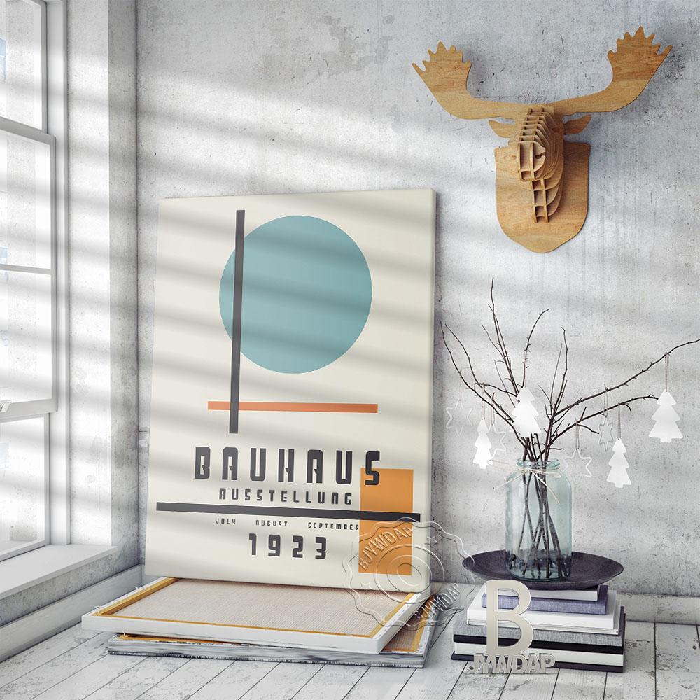 Bauhaus Art Prints Poster, Minimalist Circle Linellae Connect Poster, Bauhaus Geometric Printable Wall Art Home Bedroom Decor No Frame