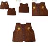 Western Cowboy Style Vest For Adults And Kids Polyester Stage Costume Men Women