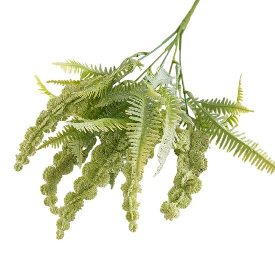 Ветка искусственного цветка со стеблем, зеленые листья папоротника, реалистичные многоразовые неувядающие украшения для дома, свадьбы, искусственного растения, фото, секс-одежда для взрослых