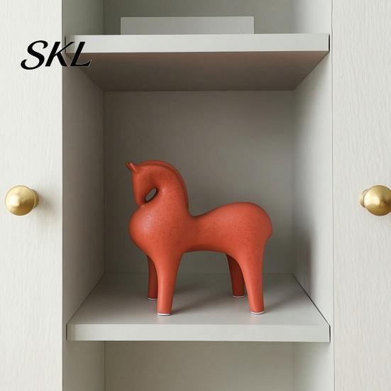 Modern Style Horse Figurine Ceramic Abstract Figurine, Statue for Home Office Contemporary Animal Decor Decor, Artistic Sculpture Ornament Living Room