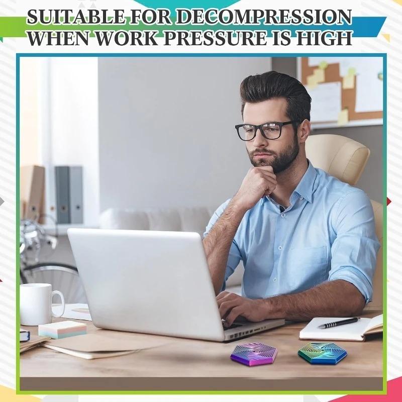 Фрактальный спиннер-гексагон, напечатанный на 3D-принтере, сенсорный инструмент для снятия стресса для взрослых, инструмент для медитации, спираль для снятия тревоги, подарок на день рождения