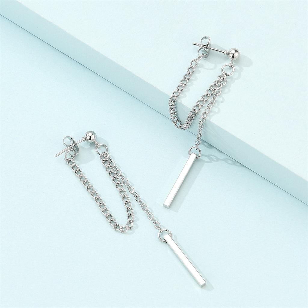 Minimalist Style Long Chain Dangle Earrings Simple Stud Earrings Perfect Ear Jewelry Accessories For Women Daily Casual Decor