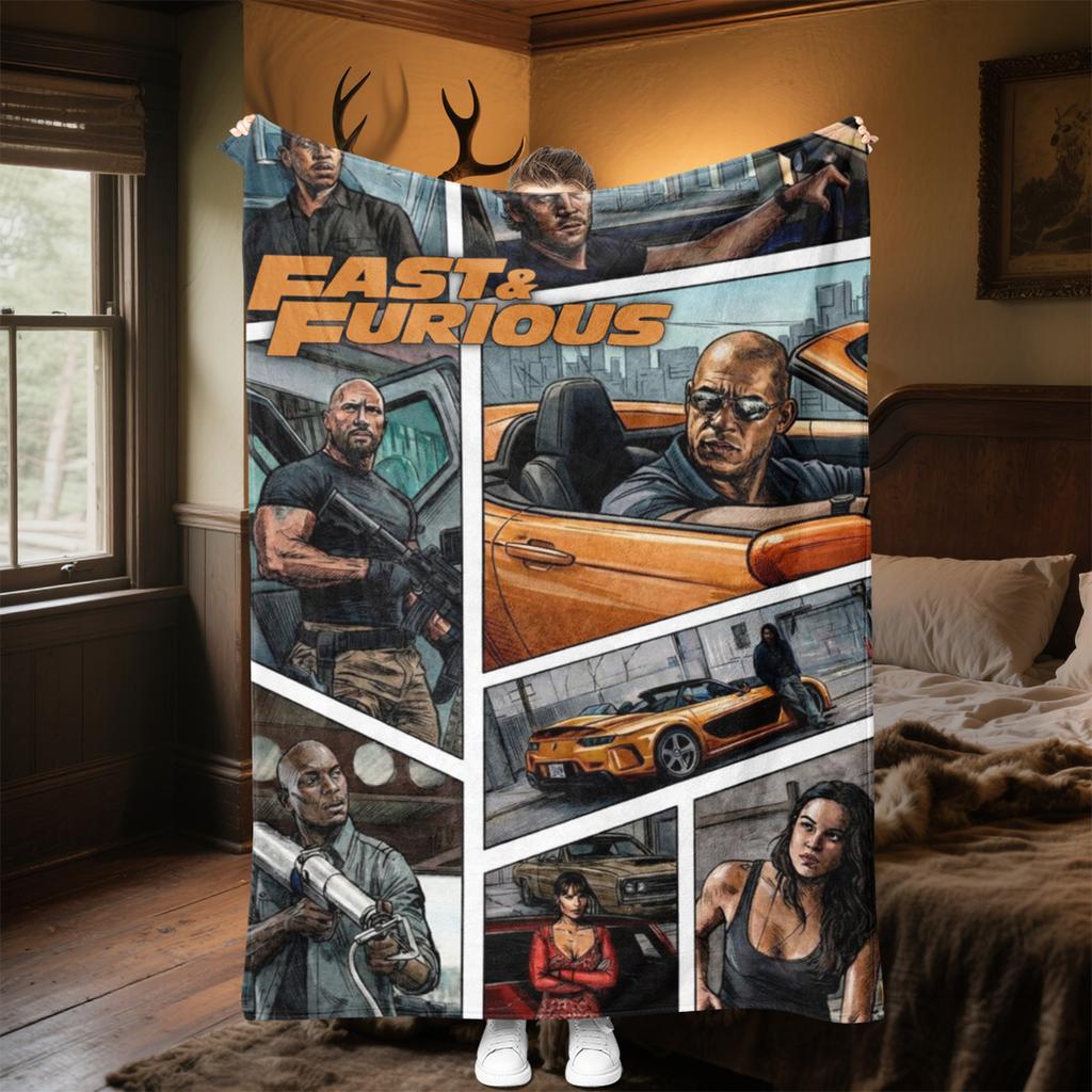 Fast & Furious: Street Racing Blanket Soft And Portable All Season Home Bed Sofa Blanket Office Travel Nap Break Warm Blanket
