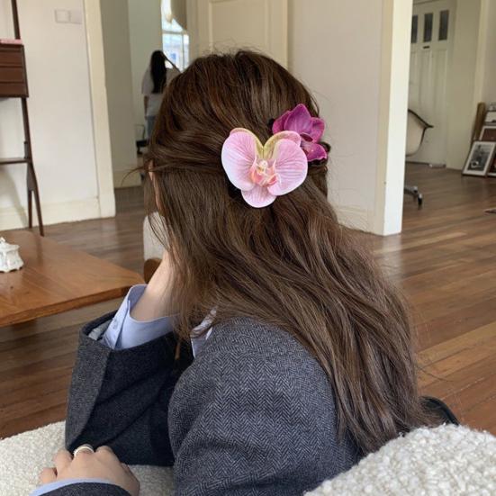 Женская заколка для волос 3D Цветочный декор с сильным захватом и заколкой для волос Фотосессия