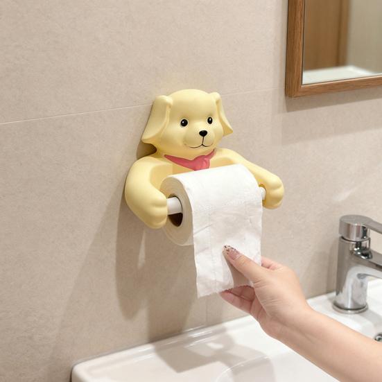 Мультяшный дизайн щенка, подставка для салфеток с нескользящей поверхностью, простая установка, хранение салфеток