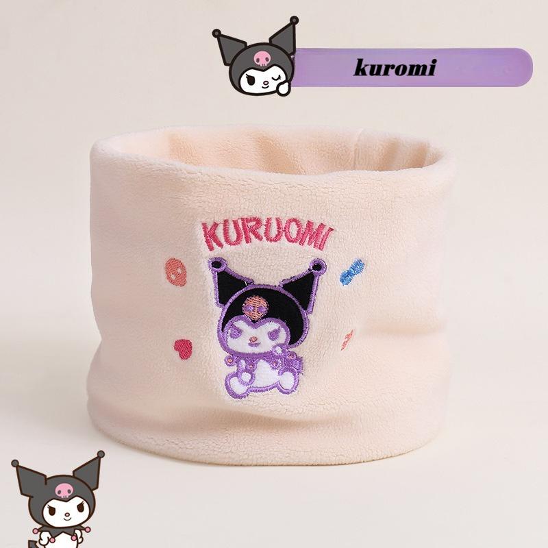 Детский пуловер-шарф однотонного цвета на осень и зиму для тепла и защиты от ветра, с мультяшным рисунком