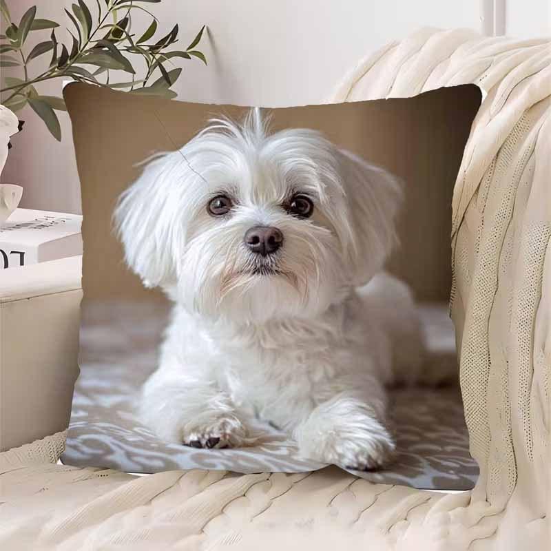 Милая наволочка с животным принтом: Плоская 2D-печать, не настоящая вышивка, ночной диван ночная подушка для дивана