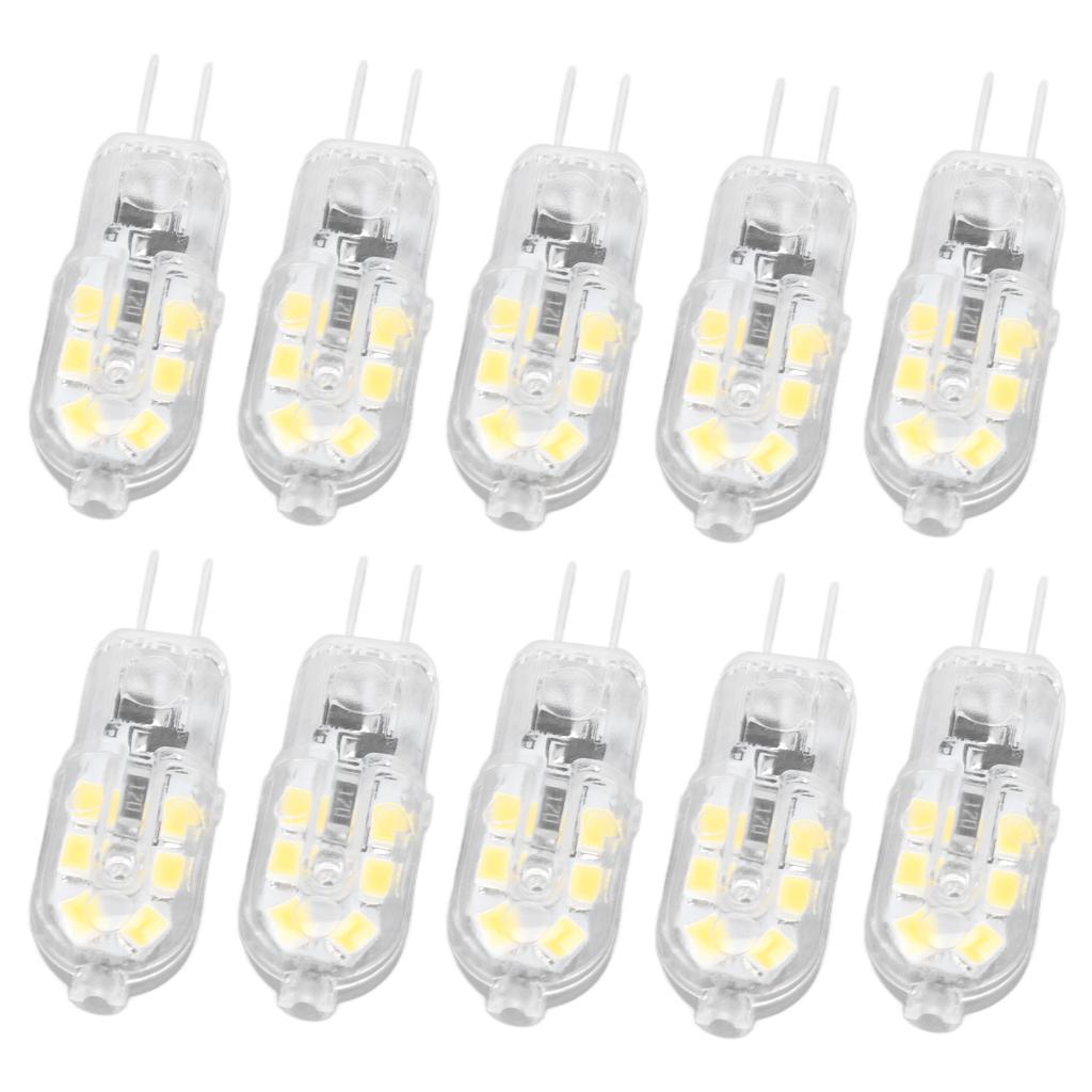 10Pcs G4 LED Bulb Brightness Dimming High Color Rendering Transparent Shell Light Bulbs for
