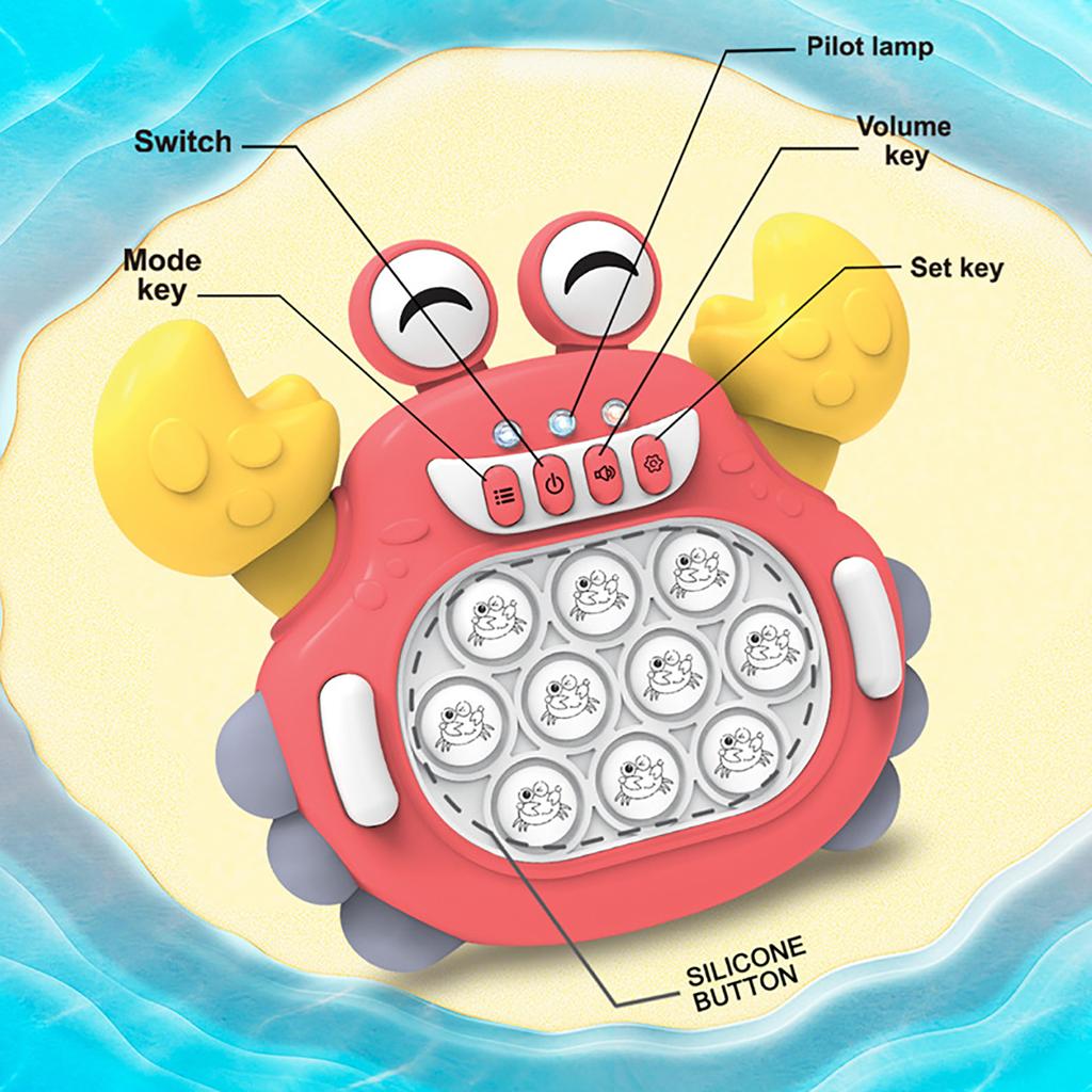 Музыкальная игровая консоль Crab Press, детская игровая консоль с наземной мышью, игрушки-головоломки с быстрым нажатием, интерактивные развлечения с друзьями
