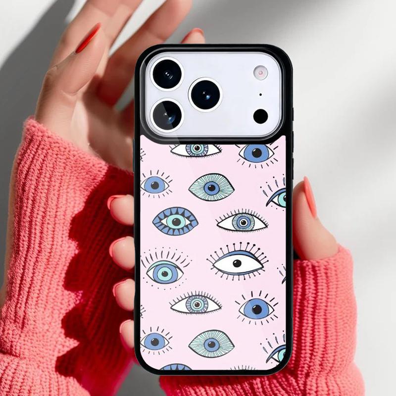 Чехол для телефона 'Сглаз' для iPhone 17 16 15 14 13 Pro Max Задняя крышка для 12 11 Pro Coque