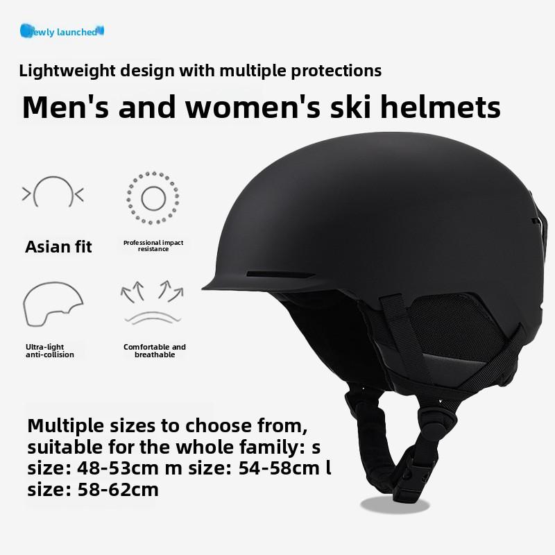 Ski Helmet Ultra Light Snowboard Snowboard Equipment Men's and Women's White Warm Snow