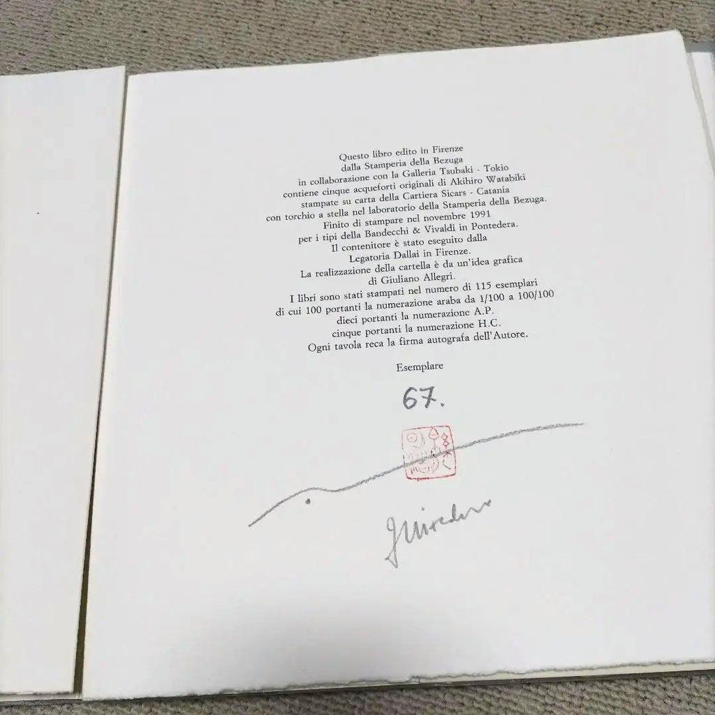 [Б/У] Коллекция принтов Акихиро Ватабики: Медные гравюры Дзюндзи Мицуиси, 5 канонов, Студия печати, Флоренция