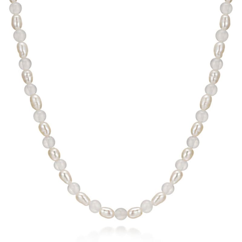 PAIGEFLYNN JEWELRY [Серебро 925 пробы] Ожерелье с нефритом и пресноводным жемчугом Newage