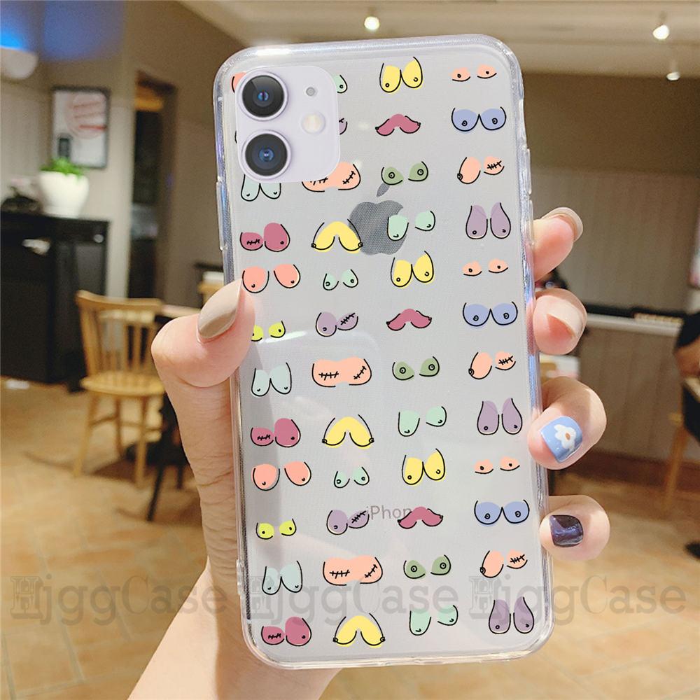 INS смешной Boobs Art эскиз Защитный мягкий чехол для телефона для iPhone 15 14 12 mini 11 13 Pro Xs Max X XR 7 8 Plus SE Силиконовый чехол