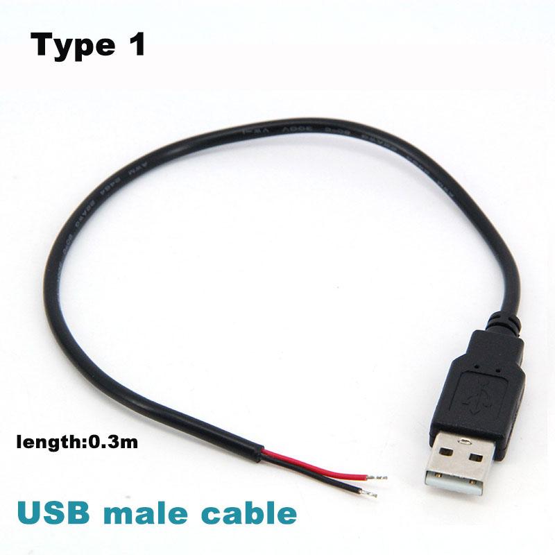 5 В 12 В USB 2.0 DC Mirco Male Female Cable Switch Регулируемый блок питания зарядный разъем ремонтный шнур для DC USB Вентилятор охлаждения