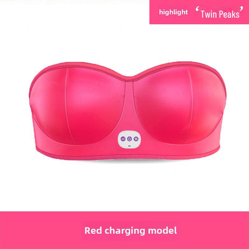 Сертифицированный CE беспроводной электрический массажер для груди с вибрацией и тепловой терапией