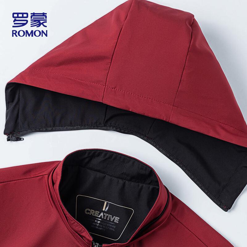ROMON Men's Hooded Business Casual Windproof Jacket