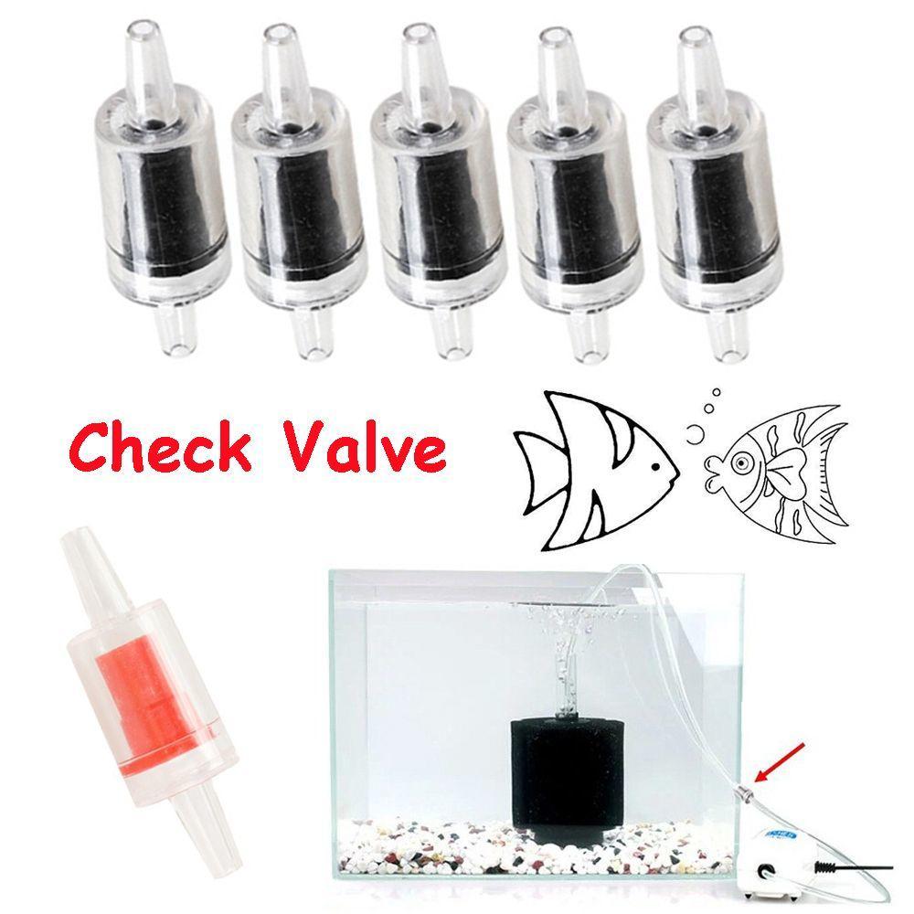 5 PCS Circulate Plastic Black Red Air Pump Co2 System One Way Non-Return Aquarium Check Valve