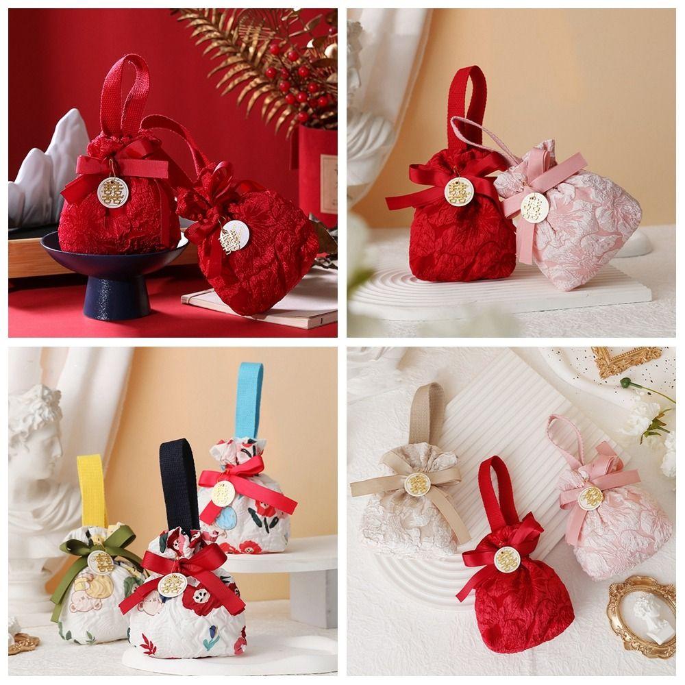 Мешок на шнурке большой вместимости для новогодних подарков в корейском стиле, свадебный мешочек для конфет, женский/для девочек