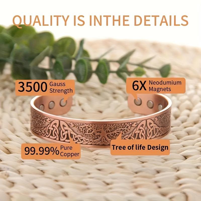 Men's Magnetic Bracelet Vintage Retro European and American Style Open Bracelet Women's Arthritis Bracelet