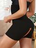 Women's High Waist Power Shorts Body Shaper Lightweight Slimming Belly Shaping Breathable Shapewear Butt Lifter Control Panties Underwear Black