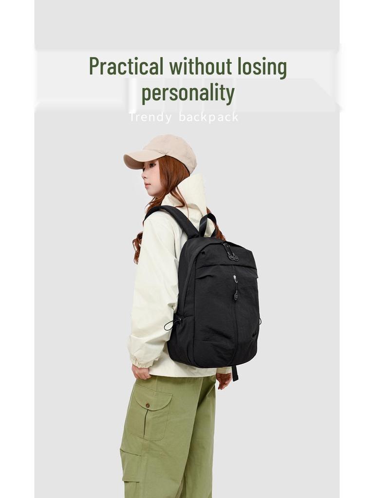 High Capacity Student Backpack – Versatile, Stylish, Lightweight Travel Bag In Solid Colors